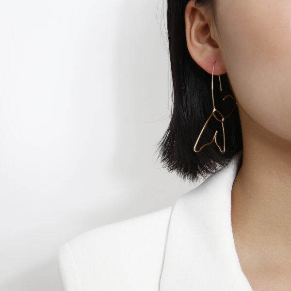 Fashionable Copper Earrings with Stylish Butterfly Design for Women Across Borders - Image 3