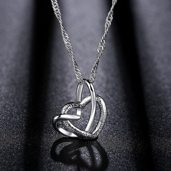 Clavicle Chain with Dual Heart Pendant - Image 4