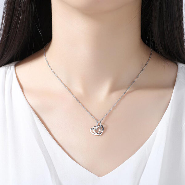 Clavicle Chain with Dual Heart Pendant - Image 3
