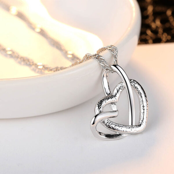 Clavicle Chain with Dual Heart Pendant - Image 2