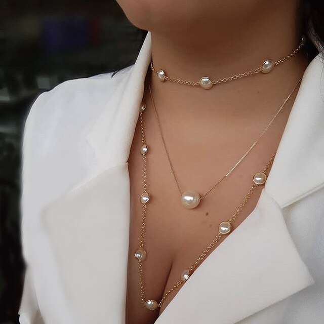Beautiful all-match pearl necklace for women