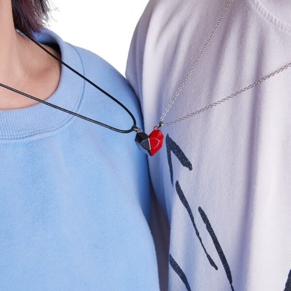 Creative Magnetic Necklace for Men and Women: Heartbroken Design - Image 2