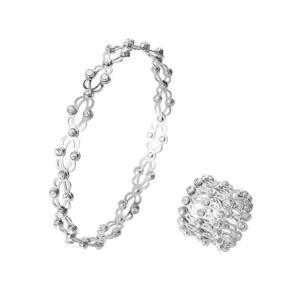 Adjustable Fashion Jewelry: Deformable Bracelet with Magic Rhinestone Rings, 2-in-1 Folding and Retractable, Women's Ins Style - Image 10