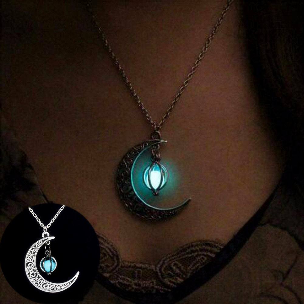 Fashionable Healing Necklace with Luminous Moonstone: Stylish Jewelry featuring a Natural Glowing Stone, a Lovely Gift for Women