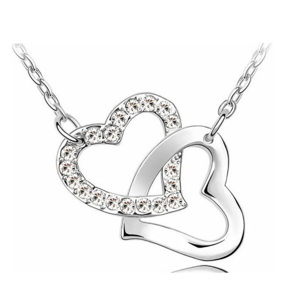 Lady Double Heart Pendant Necklace - Image 6