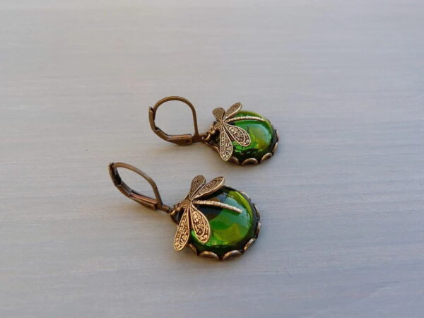 Boho Chakra Blue Moonstone Drop Earrings: Vintage Dragonfly Pendant, Fashionable Jewelry for Women, Wedding Charm, Ethnic Style - Image 7