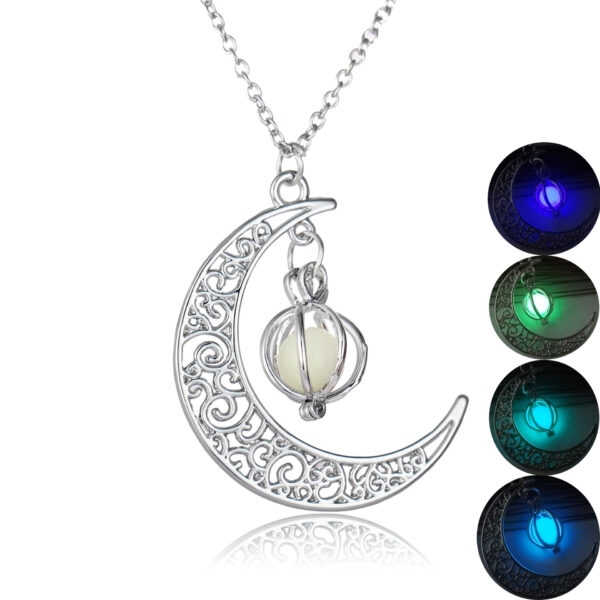 Fashionable Healing Necklace with Luminous Moonstone: Stylish Jewelry featuring a Natural Glowing Stone, a Lovely Gift for Women - Image 2