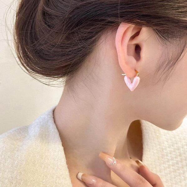 Ins Heart Love Earrings For Women Fashion Accessories Jewelry - Image 4