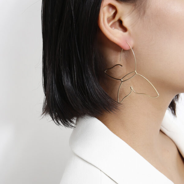 Fashionable Copper Earrings with Stylish Butterfly Design for Women Across Borders - Image 5